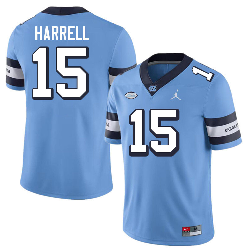 #15 Conner Harrell North Carolina Tar Heels Jerseys,Apparels,Uniforms Stitched-Alternate Blue